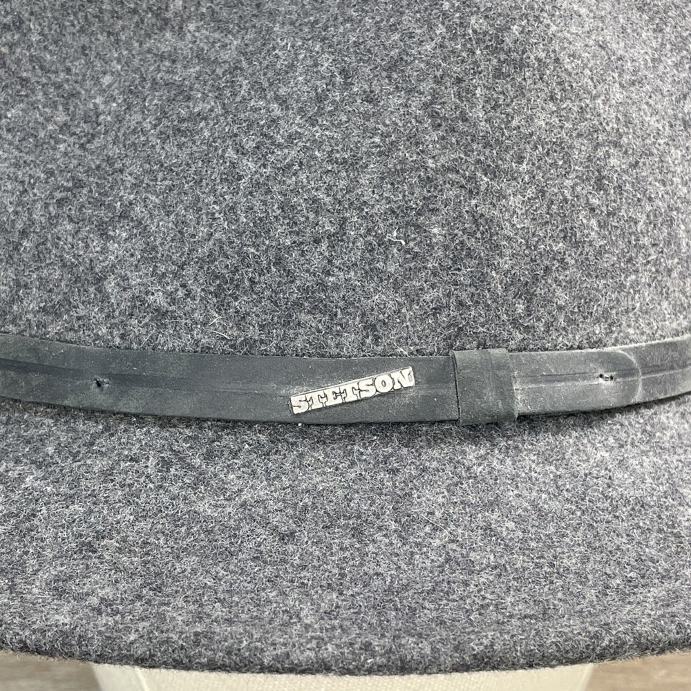 Stetson Mello Felt Crushable Water Repellent Hat 100% Wool Size XL Gray  USA - Picture 3 of 10
